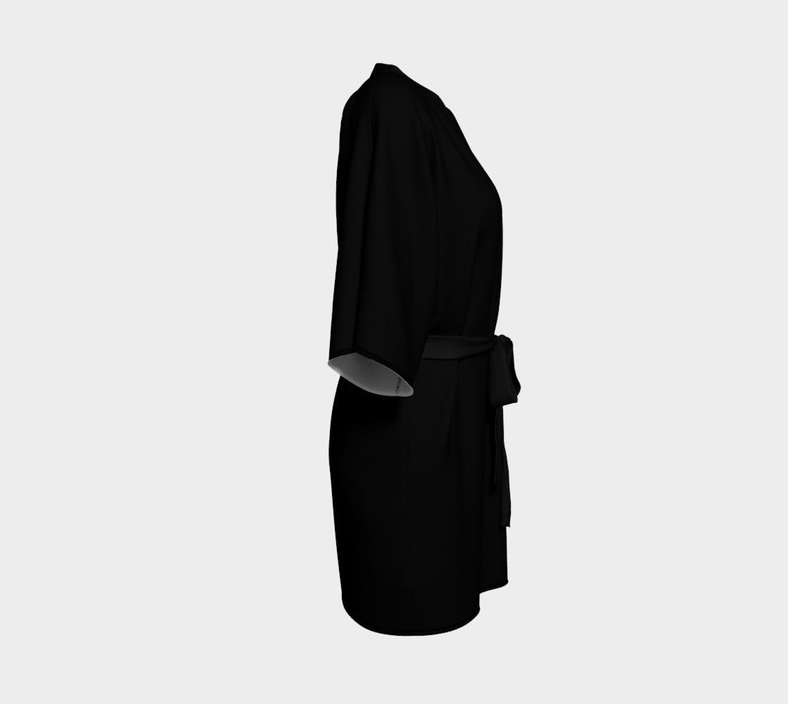 Solid Kimono Robe - Black - SummerTies