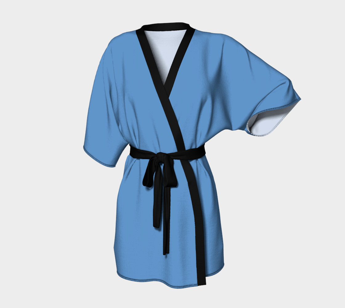 Solid Kimono Robe - Blue - SummerTies