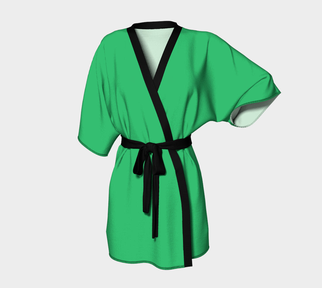 Solid Kimono Robe - Green - SummerTies