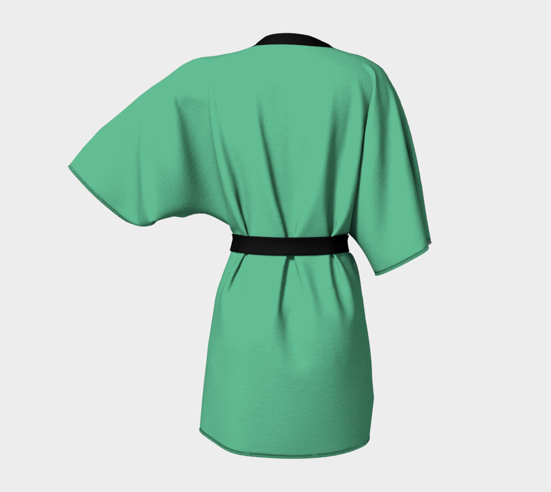 Solid Kimono Robe - Light Green - SummerTies