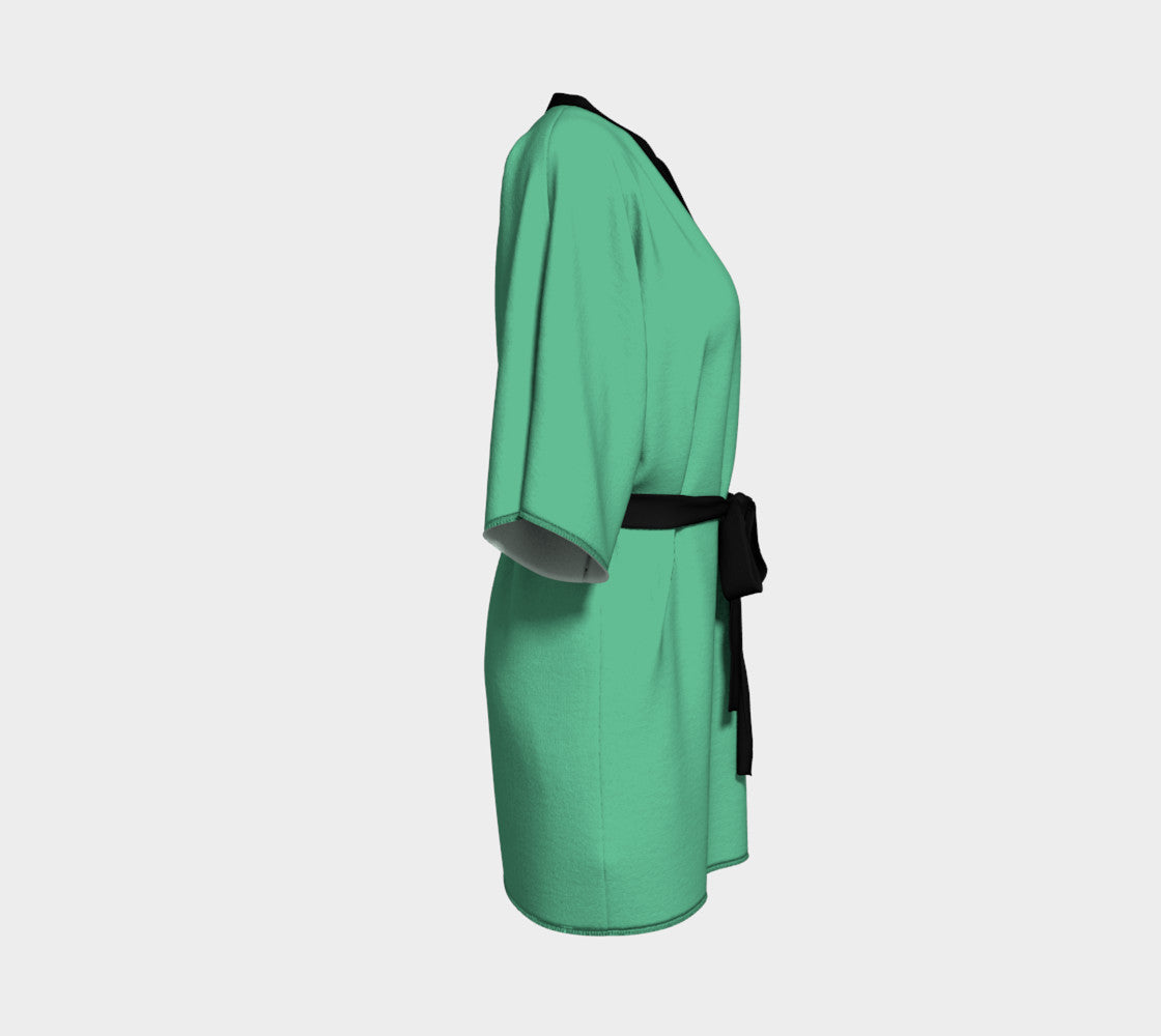 Solid Kimono Robe - Light Green - SummerTies