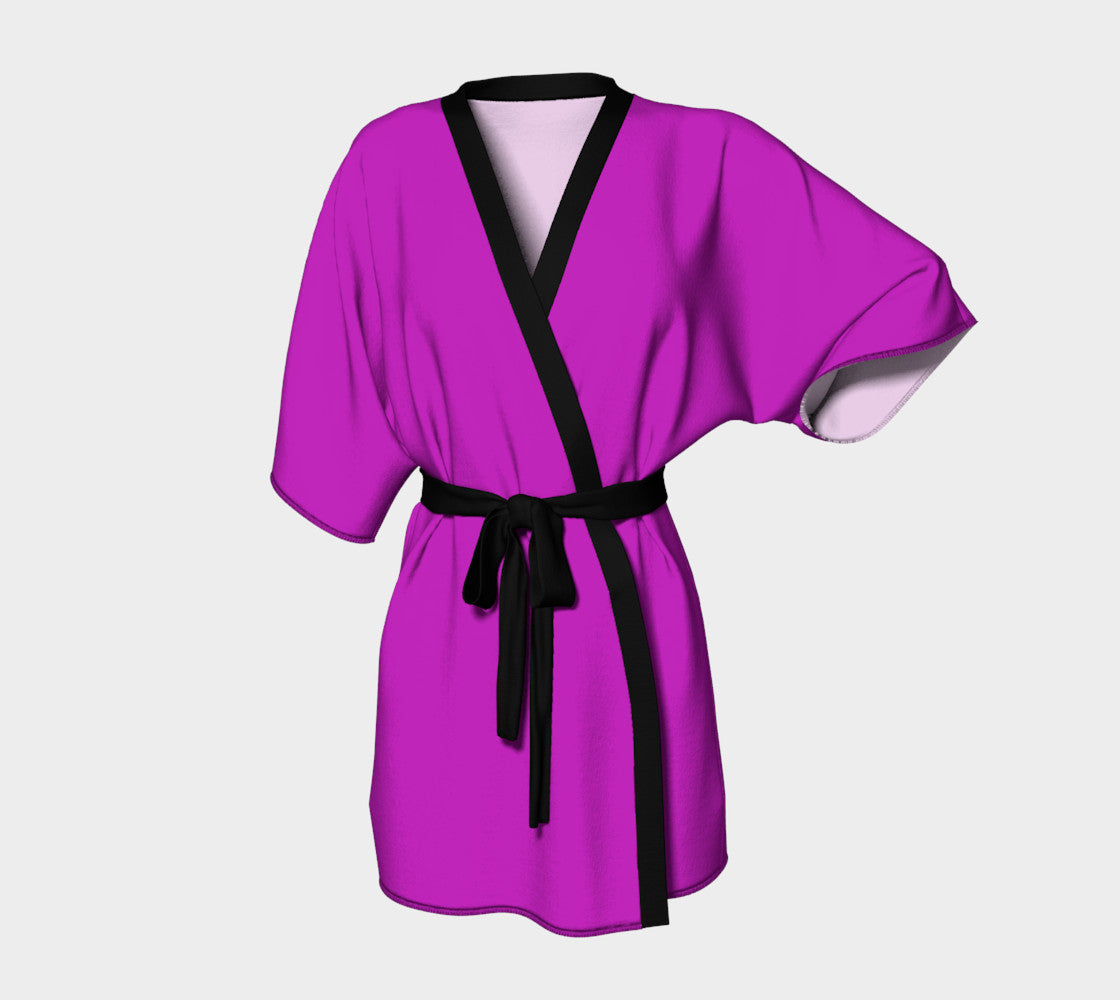 Solid Kimono Robe - Purple - SummerTies