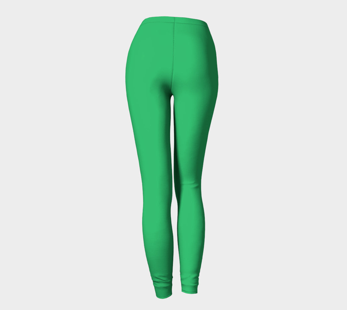 Solid Adult Leggings - Green - SummerTies