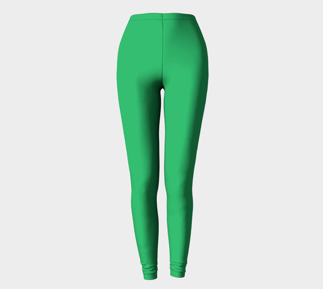 Solid Adult Leggings - Green - SummerTies