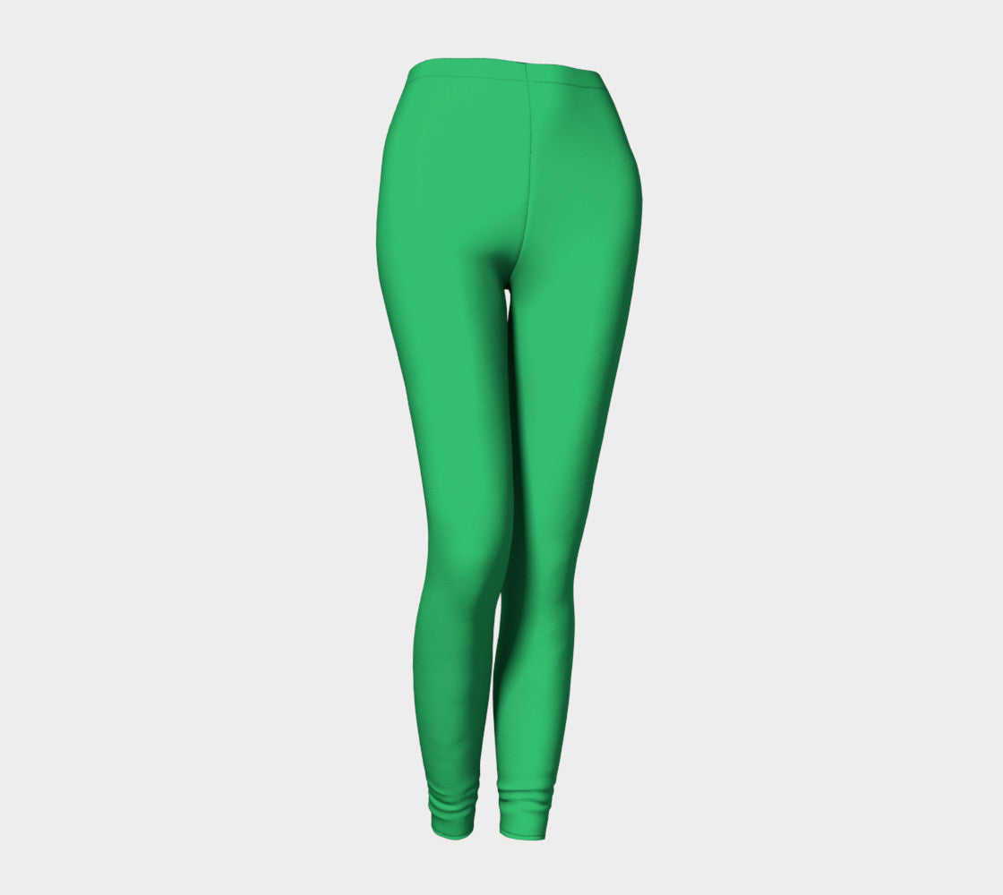 Solid Adult Leggings - Green - SummerTies