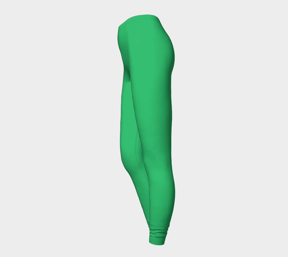 Solid Adult Leggings - Green - SummerTies