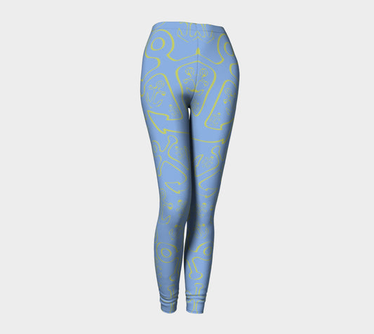 Anchor Dream Adult Leggings - Light Blue - SummerTies