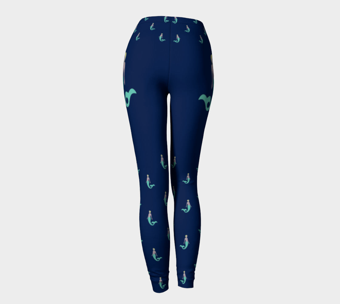 Mermaid Adult Leggings - on Navy - SummerTies