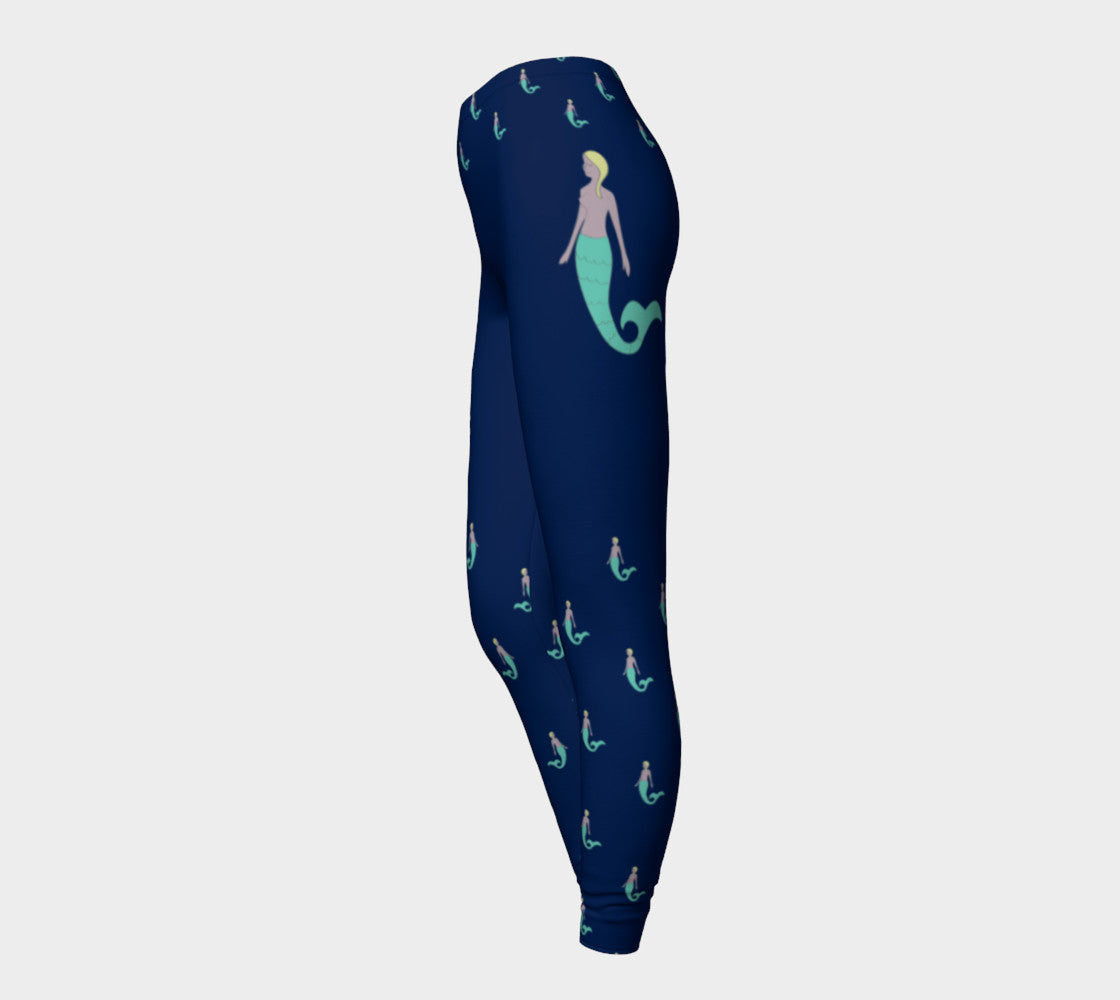 Mermaid Adult Leggings - on Navy - SummerTies