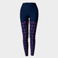 Anchor Legs and Hip Adult Leggings - Pink on Navy - SummerTies