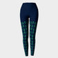 Anchor Legs and Hip Adult Leggings - Green on Navy - SummerTies