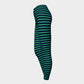 Striped Adult Leggings - Green on Navy - SummerTies