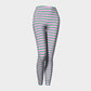 Striped Adult Leggings - Green on Light Pink - SummerTies