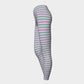 Striped Adult Leggings - Green on Light Pink - SummerTies