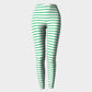 Striped Adult Leggings - Green on White - SummerTies