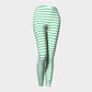 Striped Adult Leggings - Green on White - SummerTies