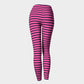 Striped Adult Leggings - Navy on Pink - SummerTies