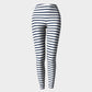Striped Adult Leggings - Navy on White - SummerTies