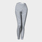 Striped Adult Leggings - Navy on White - SummerTies