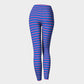 Striped Adult Leggings - Pink on Blue - SummerTies