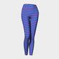 Striped Adult Leggings - Pink on Blue - SummerTies