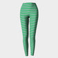 Striped Adult Leggings - Light Pink on Green - SummerTies