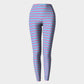 Striped Adult Leggings - Pink on Light Blue - SummerTies