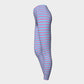 Striped Adult Leggings - Pink on Light Blue - SummerTies