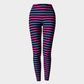 Striped Adult Leggings - Pink on Navy - SummerTies