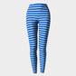 Striped Adult Leggings - White on Blue - SummerTies
