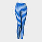 Striped Adult Leggings - White on Blue - SummerTies