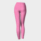 Striped Adult Leggings - White on Pink - SummerTies