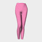 Striped Adult Leggings - White on Pink - SummerTies