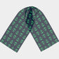 Anchor Toss Long Scarf - Green on Navy - SummerTies