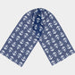 Anchor Toss Long Scarf - White on Navy - SummerTies