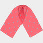Seahorse Long Scarf - Light Blue on Coral - SummerTies