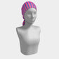 Striped Long Scarf - Blue on Pink - SummerTies