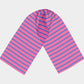 Striped Long Scarf - Blue on Pink - SummerTies