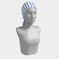 Striped Long Scarf - Blue on White - SummerTies