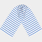 Striped Long Scarf - Blue on White - SummerTies