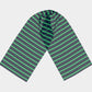 Striped Long Scarf - Green on Navy - SummerTies