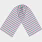 Striped Long Scarf - Green on Pink - SummerTies