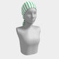 Striped Long Scarf - Green on White - SummerTies