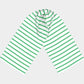 Striped Long Scarf - Green on White - SummerTies