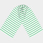 Striped Long Scarf - Green on White - SummerTies