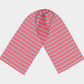 Striped Long Scarf - Light Blue on Darker Coral - SummerTies