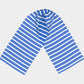 Striped Long Scarf - White on Blue - SummerTies