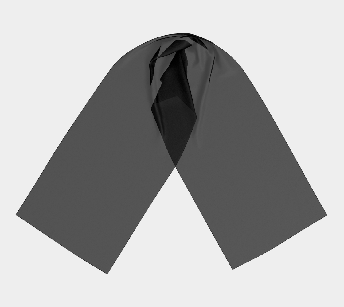 Solid Long Scarf - Black - SummerTies