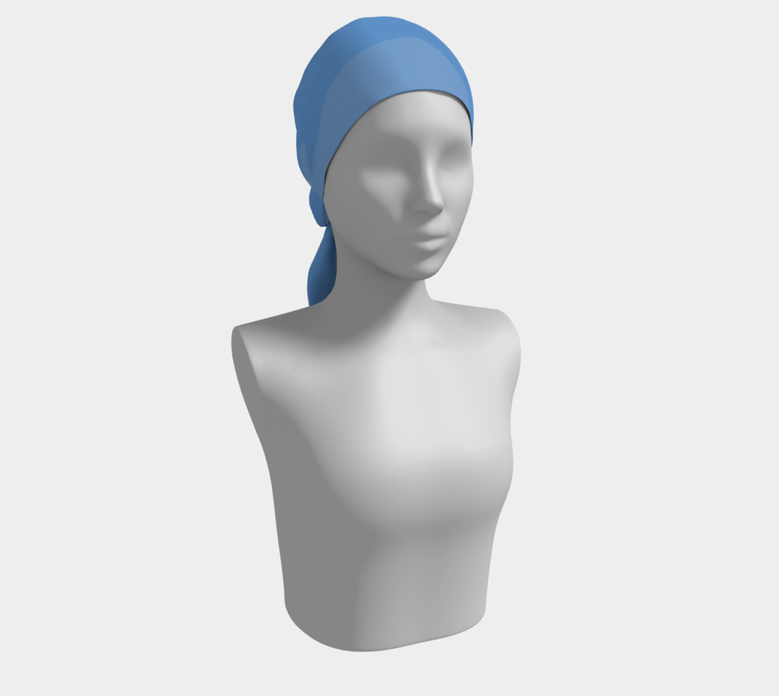Solid Long Scarf - Blue - SummerTies