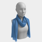 Solid Long Scarf - Blue - SummerTies